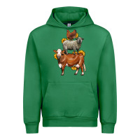 Emerald farm animals stack Urban Hoodie - LillyAllenDesigns