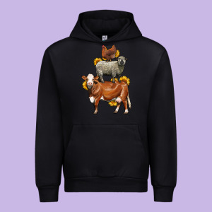 Farm Animals Stack Urban Hoodie Designed By Lillyallendesigns