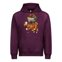 Mauve Wine farm animals stack Urban Hoodie - LillyAllenDesigns