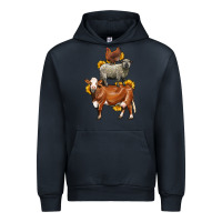 Navy farm animals stack Urban Hoodie - LillyAllenDesigns