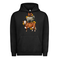 Pigment Black farm animals stack Urban Hoodie - LillyAllenDesigns