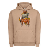 Pigment Burro farm animals stack Urban Hoodie - LillyAllenDesigns