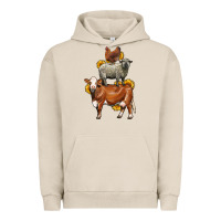 Pigment French Oak farm animals stack Urban Hoodie - LillyAllenDesigns