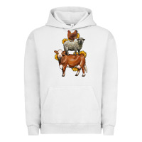 Pigment Lunar Rock farm animals stack Urban Hoodie - LillyAllenDesigns