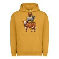 Pigment Peanut Butter farm animals stack Urban Hoodie - LillyAllenDesigns