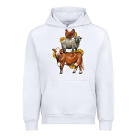 White farm animals stack Urban Hoodie - LillyAllenDesigns
