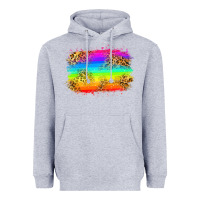 Heather Grey pride flag Heavyweight Hoodie - Zillion Design Studio