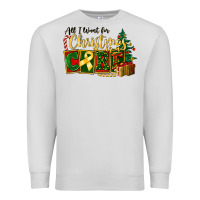Dove Grey all i want for christmas is cure childhood cancer Premium Sweatshirt - FaDigitalArtStudio