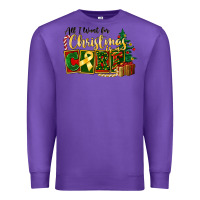Purple all i want for christmas is cure childhood cancer Premium Sweatshirt - FaDigitalArtStudio