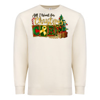 Sandshell all i want for christmas is cure childhood cancer Premium Sweatshirt - FaDigitalArtStudio