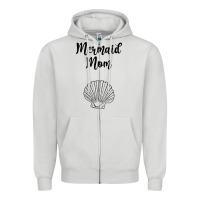 Dove Grey Mermaid mom Zipper Hoodie - Unal Design