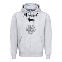 Heather Grey Mermaid mom Zipper Hoodie - Unal Design