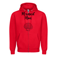 Red Mermaid mom Zipper Hoodie - Unal Design
