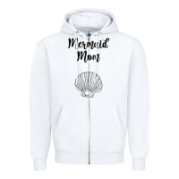 White Mermaid mom Zipper Hoodie - Unal Design