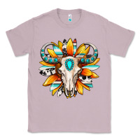 Lilac Western bull skull sunflower Classic Tee - MaliasSmallBusiness