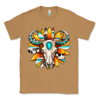 Toasted Coconut Western bull skull sunflower Classic Tee - MaliasSmallBusiness