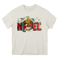 Cream Noel Heavy Core Tee - CowhideDigitalArt