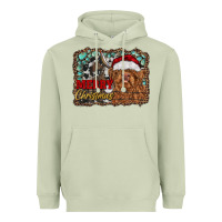 Matcha merry Christmas highland cow Heavyweight Hoodie - RanaPortraitStore