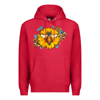 Cardinal bee sunflower leopard Premium Hoodie - AdoDesignShop