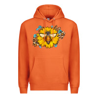 Carrot bee sunflower leopard Premium Hoodie - AdoDesignShop