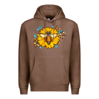 Chestnut bee sunflower leopard Premium Hoodie - AdoDesignShop