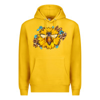 Lemon bee sunflower leopard Premium Hoodie - AdoDesignShop