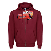 Burgundy car Zipper Hoodie - Unal Design