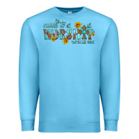 Ocean Blue made to worship with sunflowers Premium Sweatshirt - HRA Design Shop