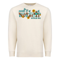 Sandshell made to worship with sunflowers Premium Sweatshirt - HRA Design Shop