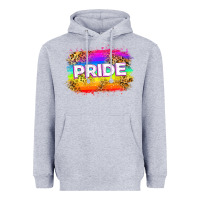 Heather Grey pride flag Heavyweight Hoodie - Zillion Design Studio