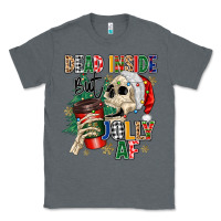 Charcoal Heather dead inside but jolly as fuck Classic Tee - MaliasSmallBusiness