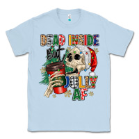 Dusty Blue dead inside but jolly as fuck Classic Tee - MaliasSmallBusiness