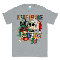 Heather Grey dead inside but jolly as fuck Classic Tee - MaliasSmallBusiness