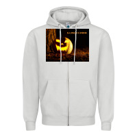 Dove Grey Halloween Is Coming Zipper Hoodie - Unal Design