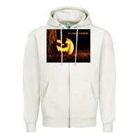 Oatmeal Heather Halloween Is Coming Zipper Hoodie - Unal Design