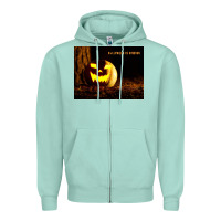 Seafoam Halloween Is Coming Zipper Hoodie - Unal Design