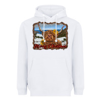 White merry christmas highland cow with farm Heavyweight Hoodie - RanaPortraitStore