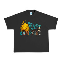 Pigment Black life is better by the campfire Urban Heavy Tee - Artiststas