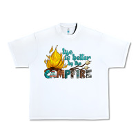 White life is better by the campfire Urban Heavy Tee - Artiststas