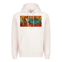 Pale Pink aztec horse cactus and sunflowers license plate template Premium Hoodie - Artiststas