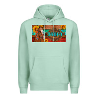 Seafoam aztec horse cactus and sunflowers license plate template Premium Hoodie - Artiststas