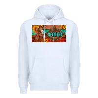 White aztec horse cactus and sunflowers license plate template Premium Hoodie - Artiststas