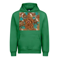 Emerald highland cow turquoise gemstones western patterns Urban Hoodie - BarkalooDesign