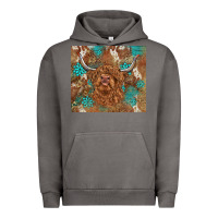 Pigment Tornado highland cow turquoise gemstones western patterns Urban Hoodie - BarkalooDesign