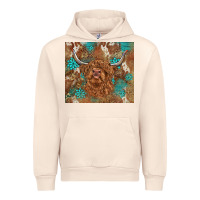Sandshell highland cow turquoise gemstones western patterns Urban Hoodie - BarkalooDesign