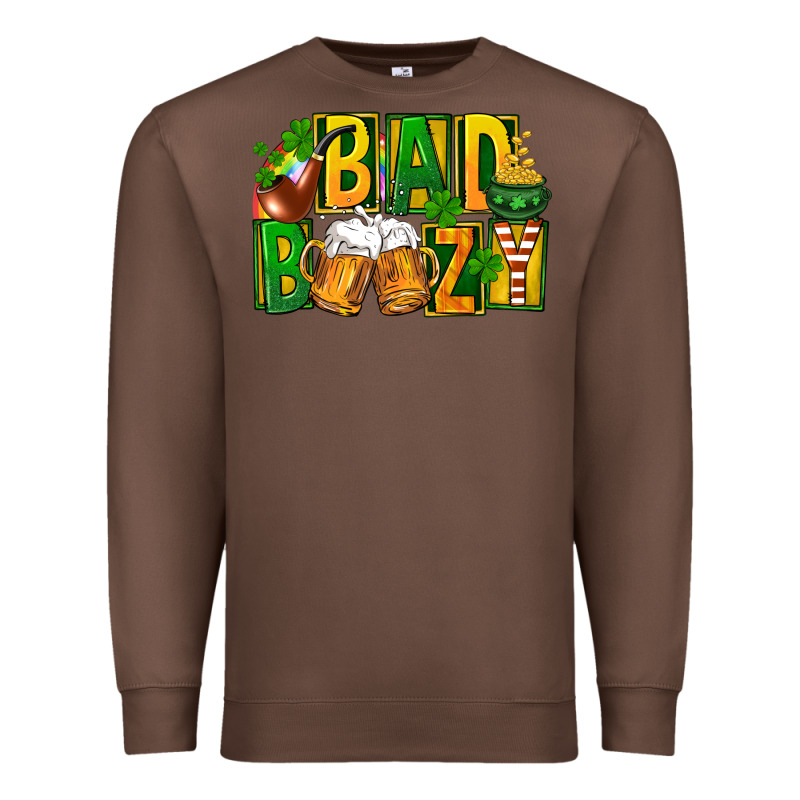 Bad Boozy St Patricks Premium Sweatshirt by FaDigitalArtStudio | Teevron