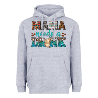 Heather Grey mama needs a drink Heavyweight Hoodie - texasbilliewilder
