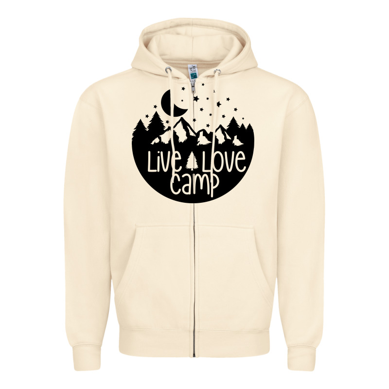 Live Love Camp Zipper Hoodie by Unal Design | Teevron