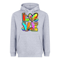 Heather Grey love pride Heavyweight Hoodie - Zillion Design Studio