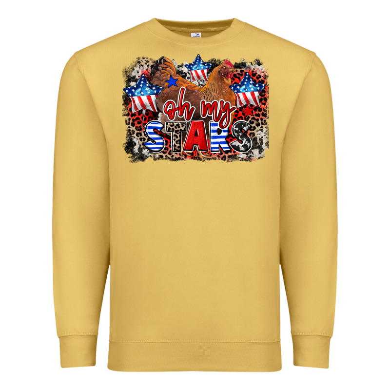 Oh My Stars Chicken 4th Of July Premium Sweatshirt by CowGirlArtShop | Teevron